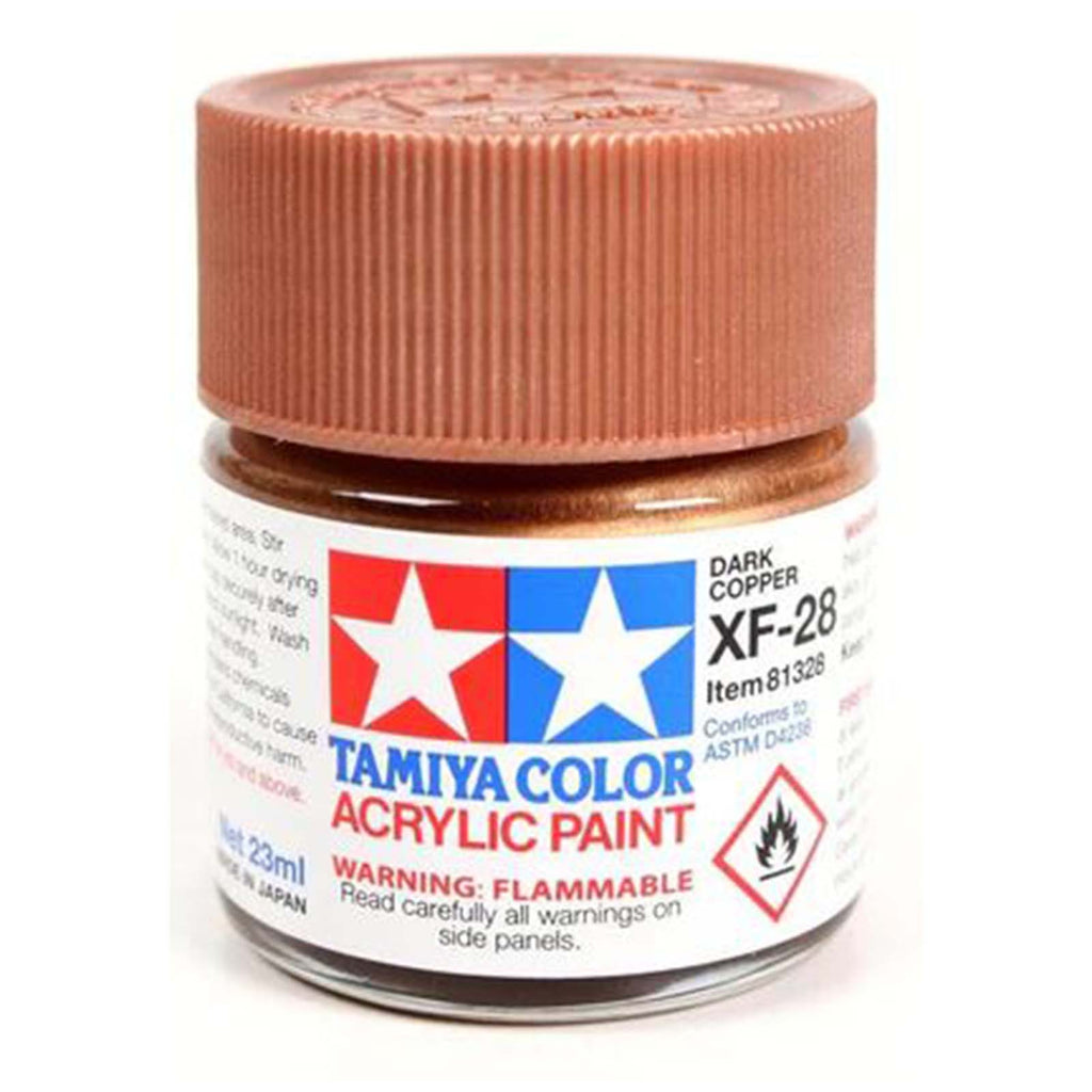 Tamiya Color XF-28 Dark Copper Acrylic Paint 23ml Bottle TAM81328