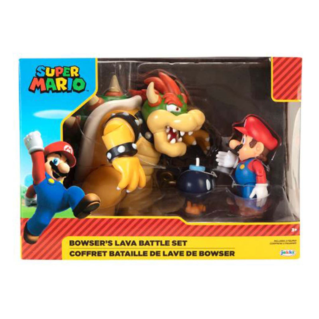 Jakks Pacific Super Mario Wave 1 Bowser's Lava Battle Diorama Set