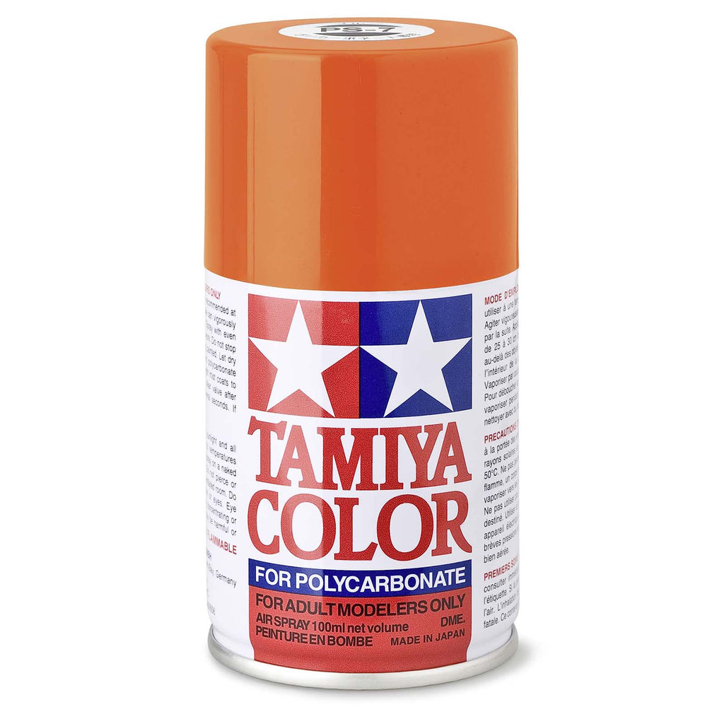 Tamiya Color PS-07 Orange Polycarbonate Spray Paint 100mL