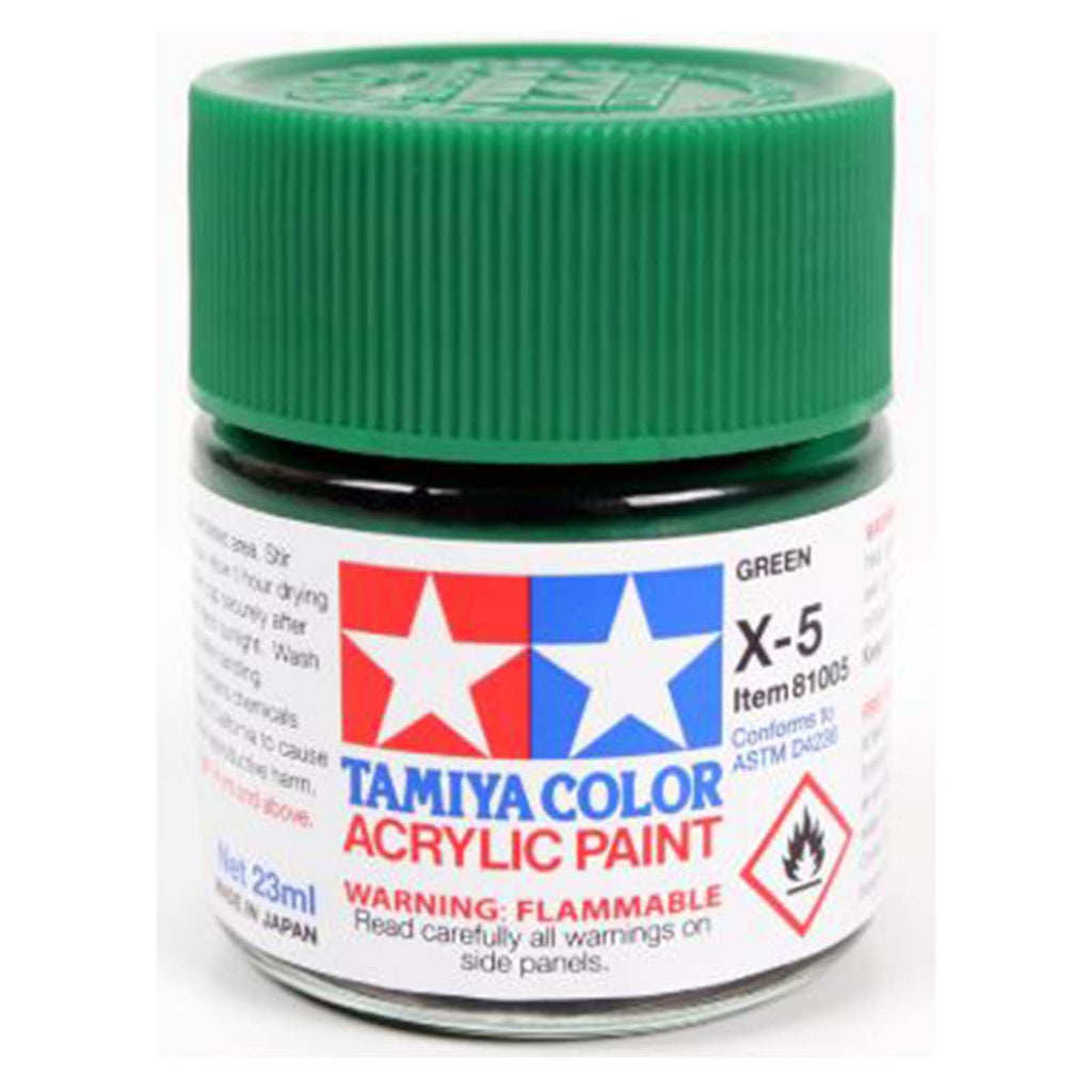 Tamiya Color X-5 Green Gloss Acrylic Paint 23mL