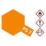 Tamiya Color PS-07 Orange Polycarbonate Spray Paint 100mL - Radar Toys