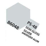 Tamiya Color PS-48 Semi-Gloss Silver Anodized Aluminum Polycarbonate Spray Paint 100mL - Radar Toys