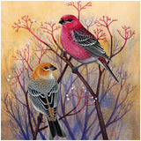 New York Puzzle Pine Grosbeaks 500 Piece Jigsaw Puzzle - Radar Toys