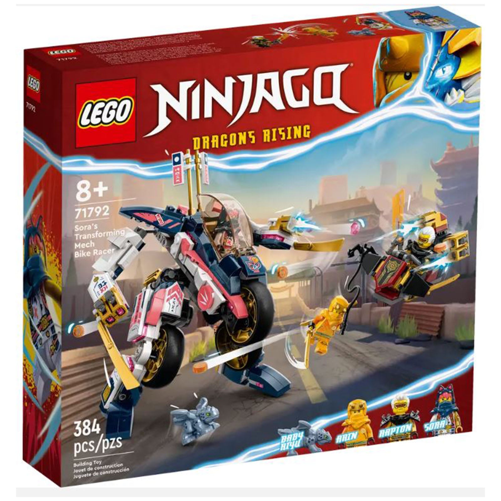 fahrradhelm ninjago LEGO® Ninjago Dragons Rising Sora's Tranforming Mech Bike Building Set 71792