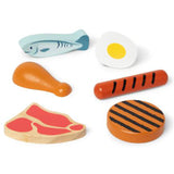 Melissa And Doug Wooden Food Groups Protein Plat Set - Radar Toys