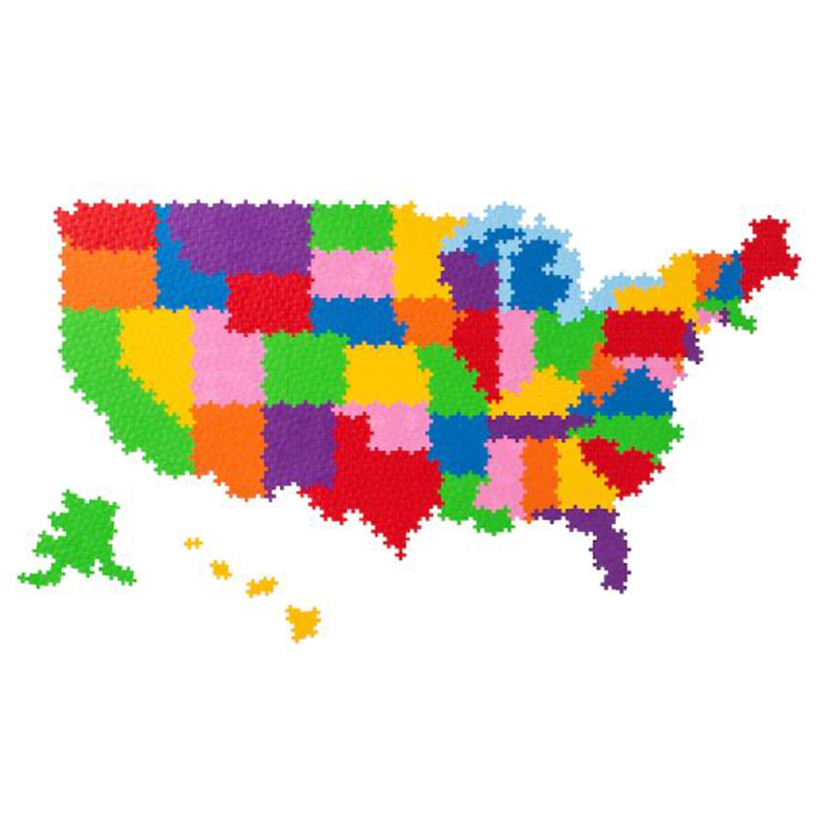 Plus Plus Puzzle By Number Map Of The United States 1400 Piece Building Set