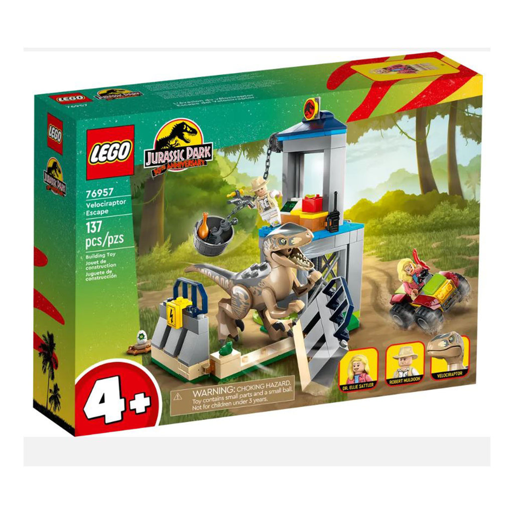 LEGO® Jurassic Park 90th Anniversary Velociraptor Escape Building Set 76957 - Radar Toys