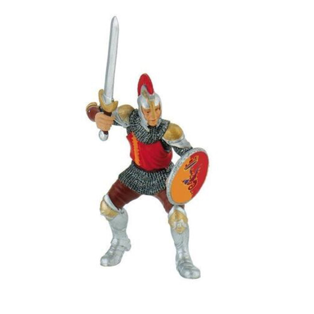 Bullyland Knight With Sword Red Figure 80765 - Radar Toys
