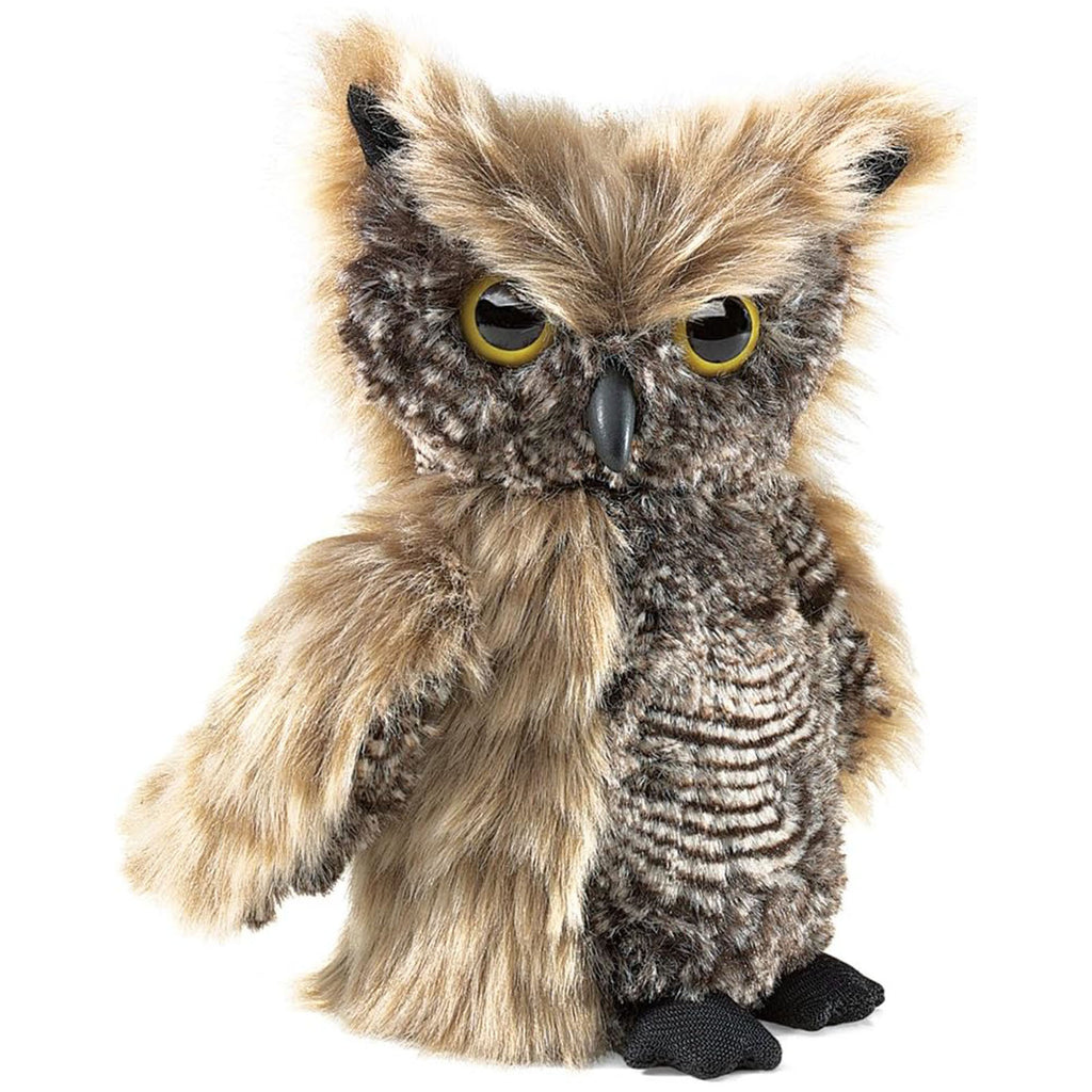 Folkmanis Screech Owl 5 Inch Plush Puppet - Radar Toys