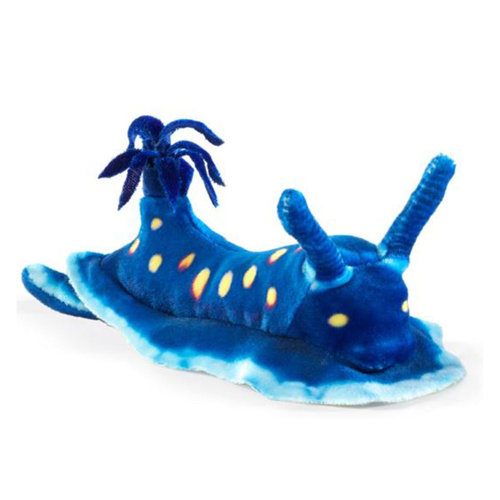 Folkmanis Blue Mini Nudibranch 4 Inch Plush Finger Puppet