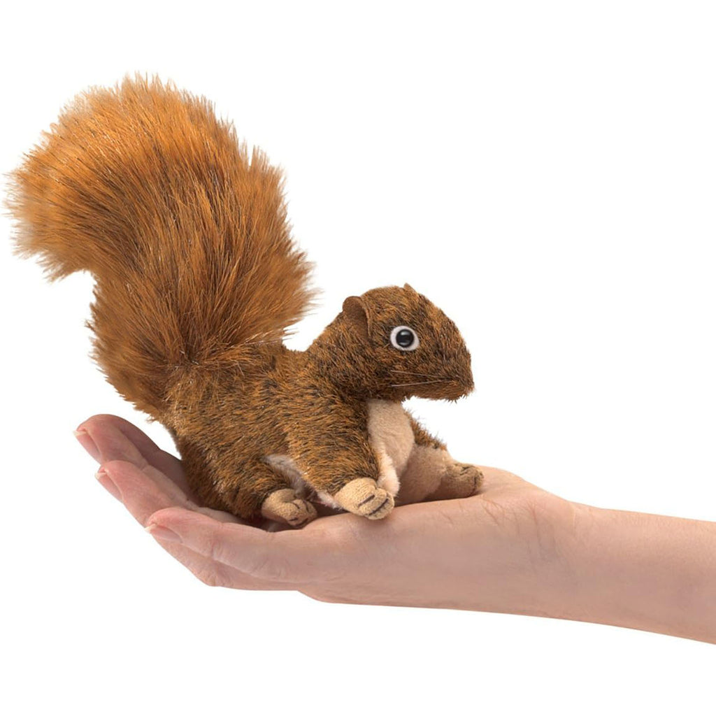 Folkmanis Red Squirrel 4 Inch Plush Finger Puppet - Radar Toys