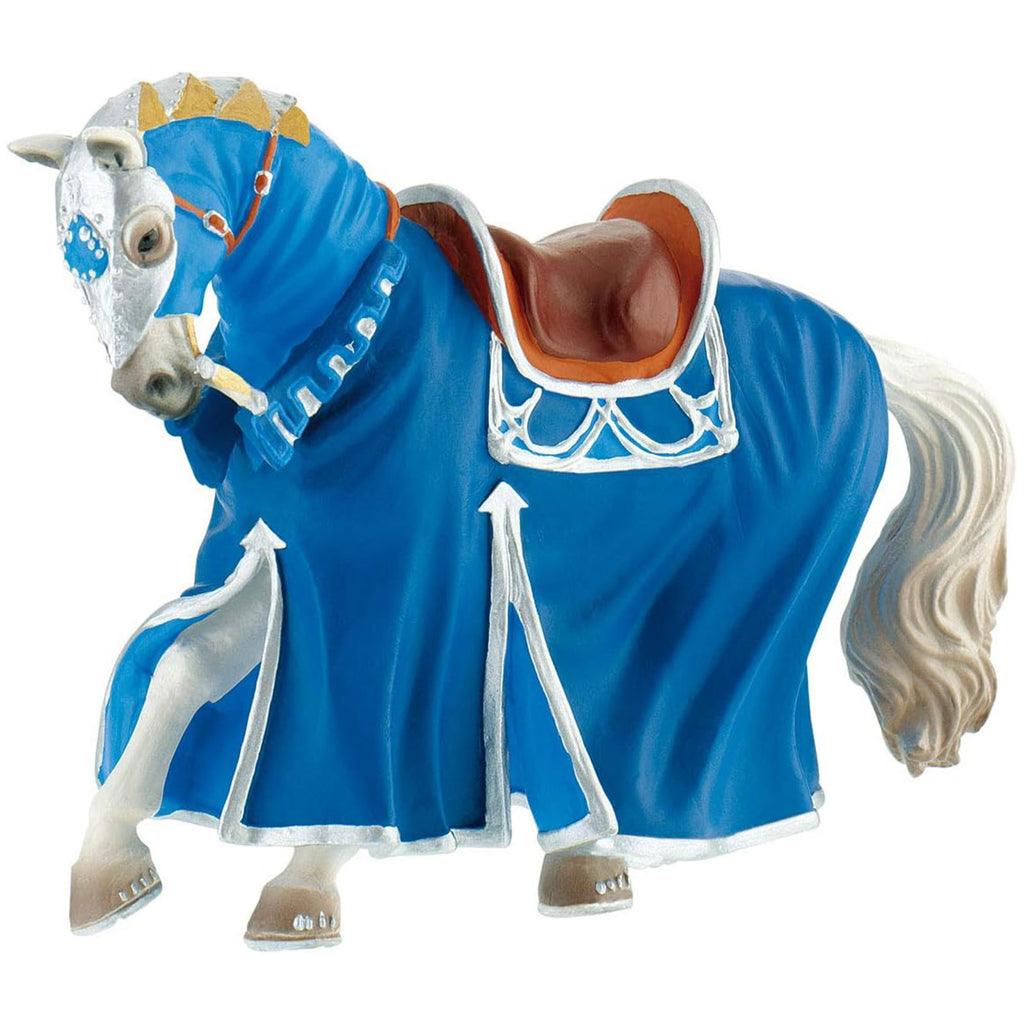 Bullyland Tournament Horse Blue Animal Figure 80769 - Radar Toys
