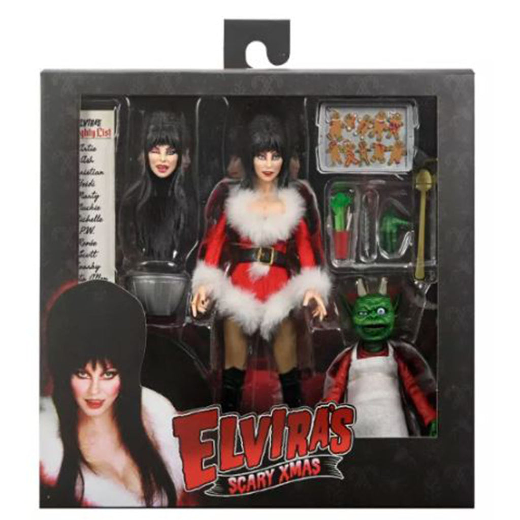 NECA Elvira Very Scary Xmas Clothed 8 Inch Action Figure