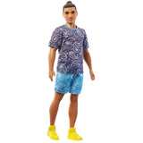 Mattel Barbie Ken Fashionistas Brown Hair Paisley Tee 12 Inch Figure - Radar Toys
