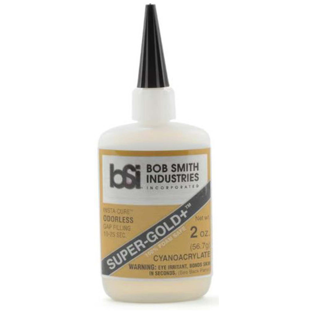Bob Smith Super Gold+ Gap Filling Medium Foam Safe Odorless CA Glue 2oz