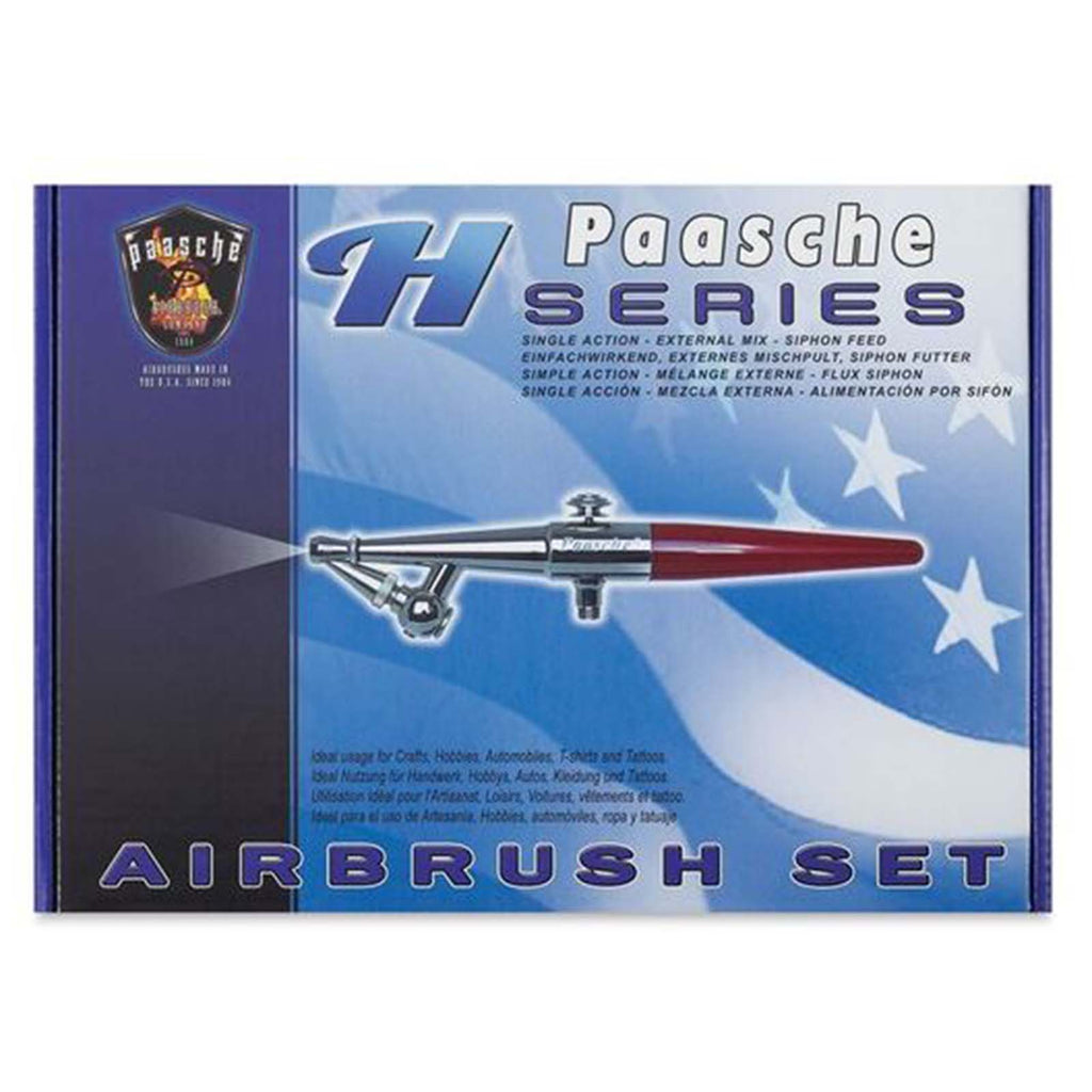 Paasche Single Action External Mix Siphon Feed Airbrush Set