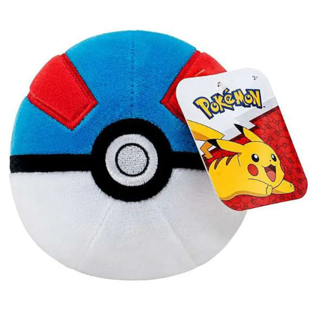 Jazwares Pokemon Great Ball 5 Inch Plush Figure