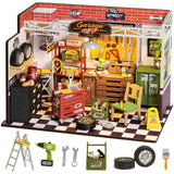 Robotime Rolife DIY Miniature House Garage Workshop Building Set - Radar Toys