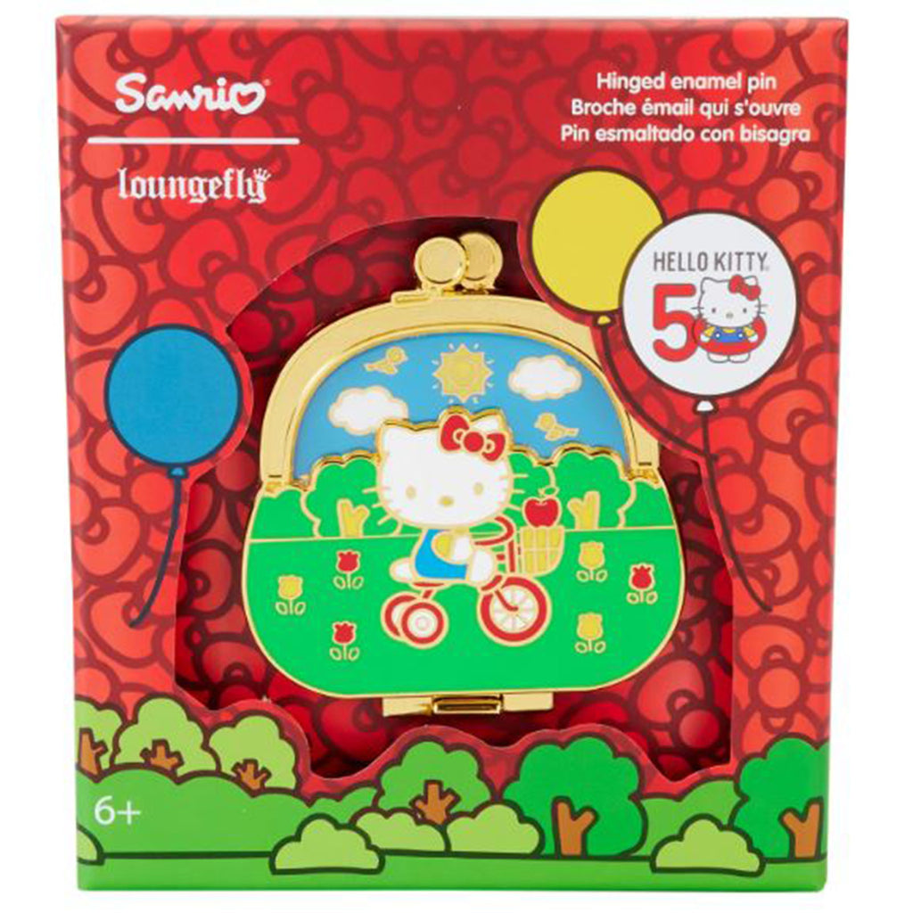 Loungefly Sanrio Hello Kitty 50th Anniversary Coin Bag 3 Inch Collector Box Pin