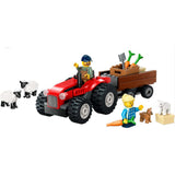 LEGO® City Red Farm Tractor With Trailer And Sheep Building Set 60461 - Radar Toys