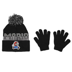 Bioworld Super Mario Knit Hat And Gloves Set - Radar Toys