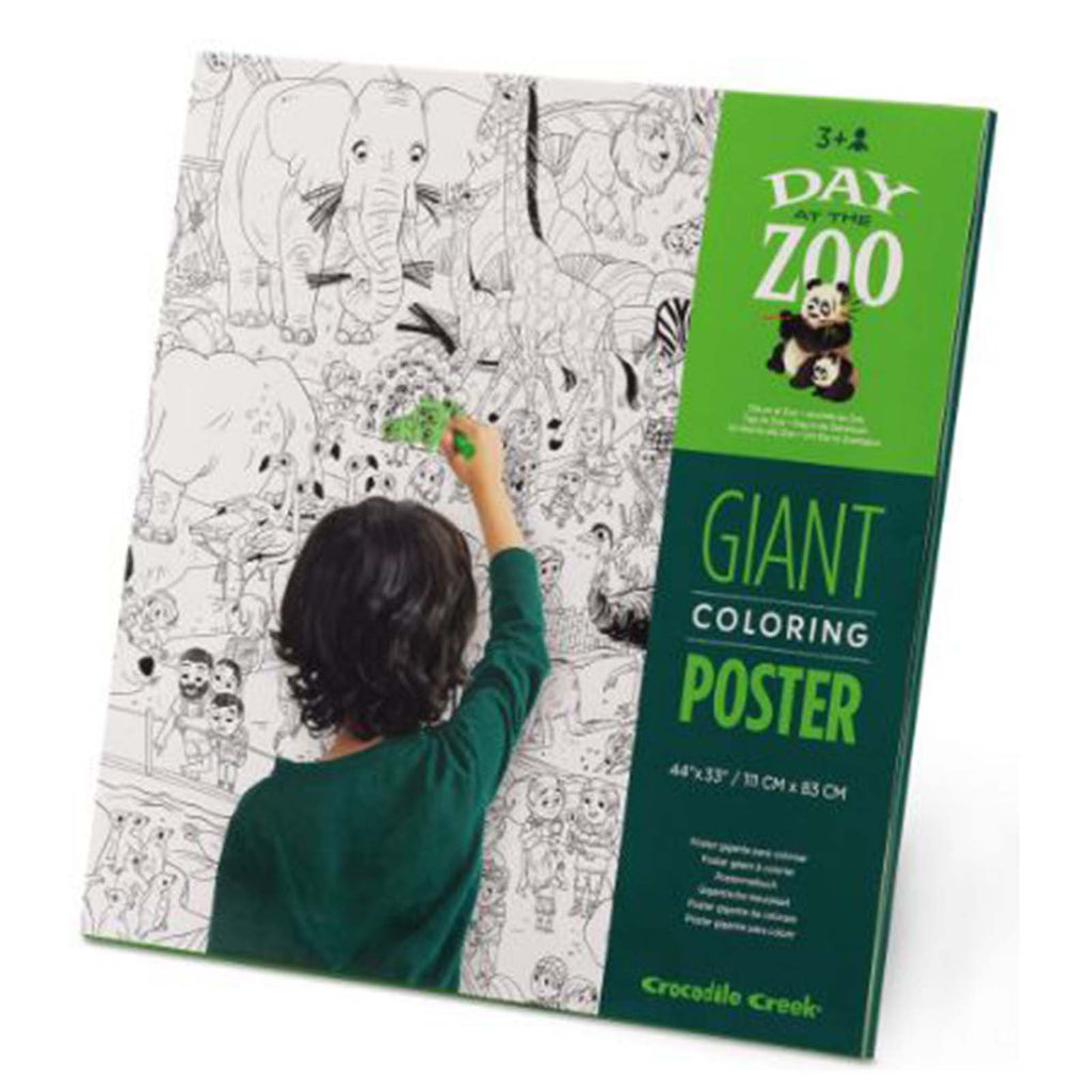Crocodile Creek Day At The Zoo Giant Coloring Poster