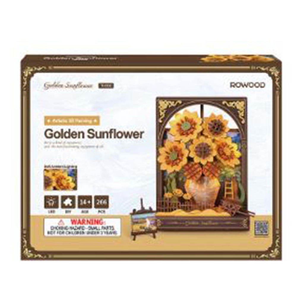 Robotime Rowood Golden Sunflower 3D Wooden Puzzle