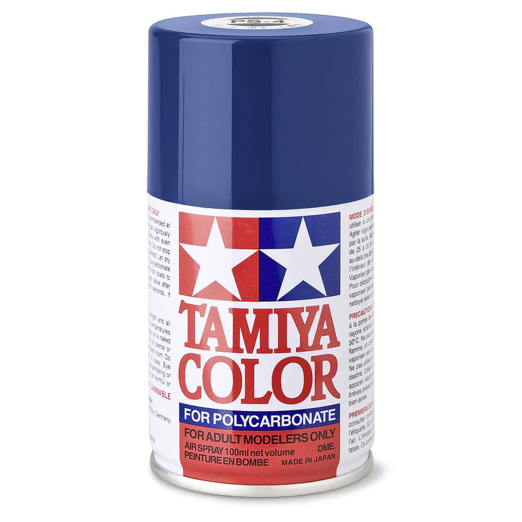 Tamiya Color For Polycarbonate PS-04 Blue 100mL Spray Paint Can TAM86004