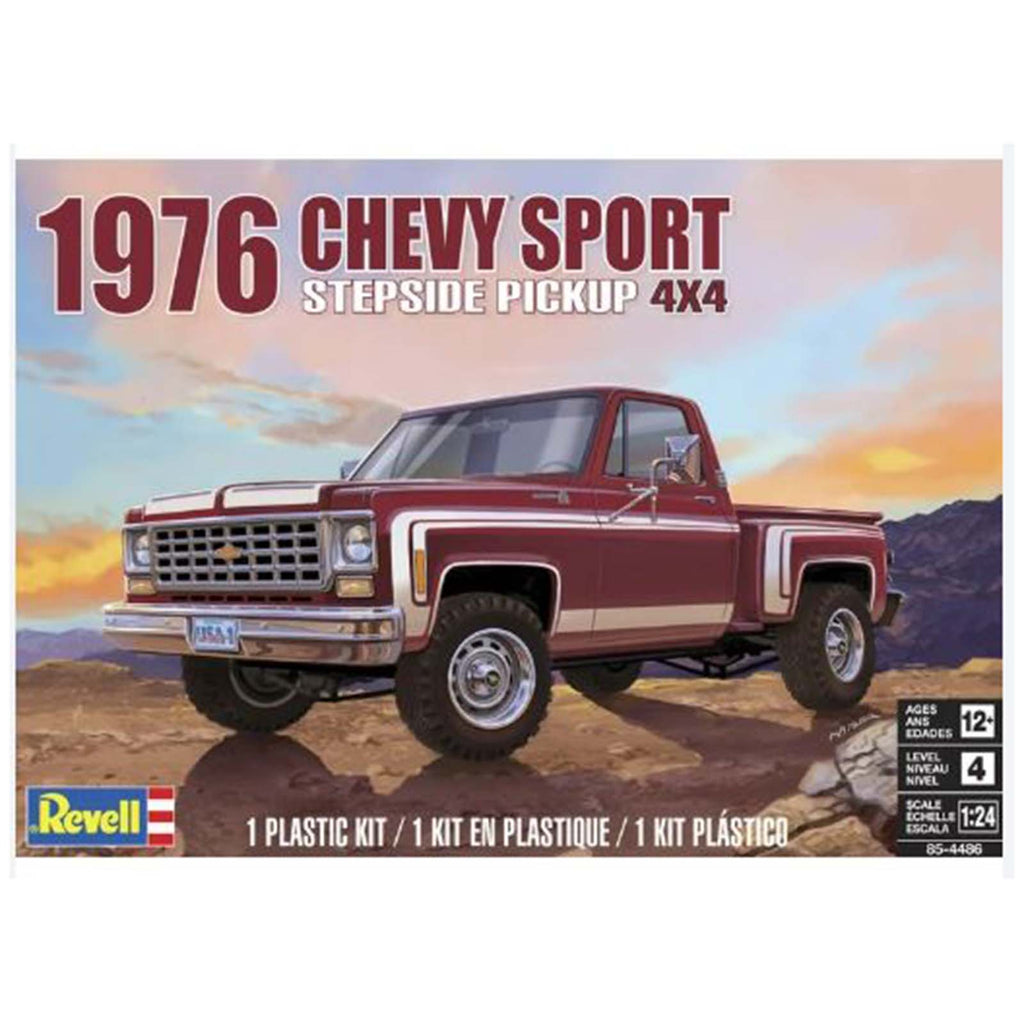 Revell 1976 Chevy Sports Stepside Pickup 24th Scale Vehicle Model Kit