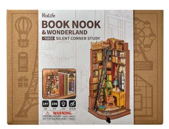 Robotime Rolife Book Nook And Wonderland Silent Corner Study Building Set