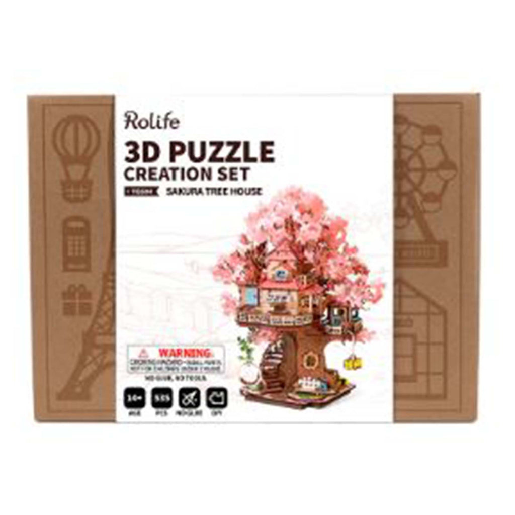 Robotime Rolife Sakura Tree House 3D Puzzle Creation Set