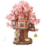 Robotime Rolife Sakura Tree House 3D Puzzle Creation Set - Radar Toys