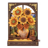 Robotime Rowood Golden Sunflower 3D Wooden Puzzle - Radar Toys