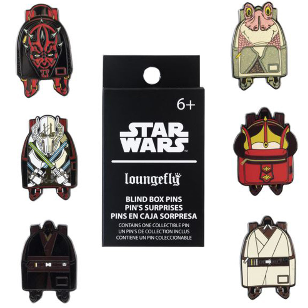 Loungefly Star Wars Episodes 1 2 3 Mini Backpack Single Blind Box Pin