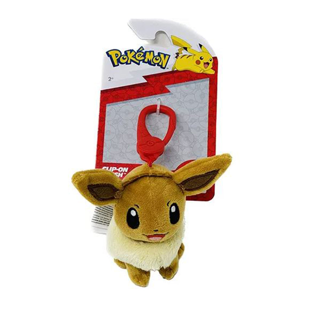 Pokemon Eevee 4 Inch Clip On Plush Figure