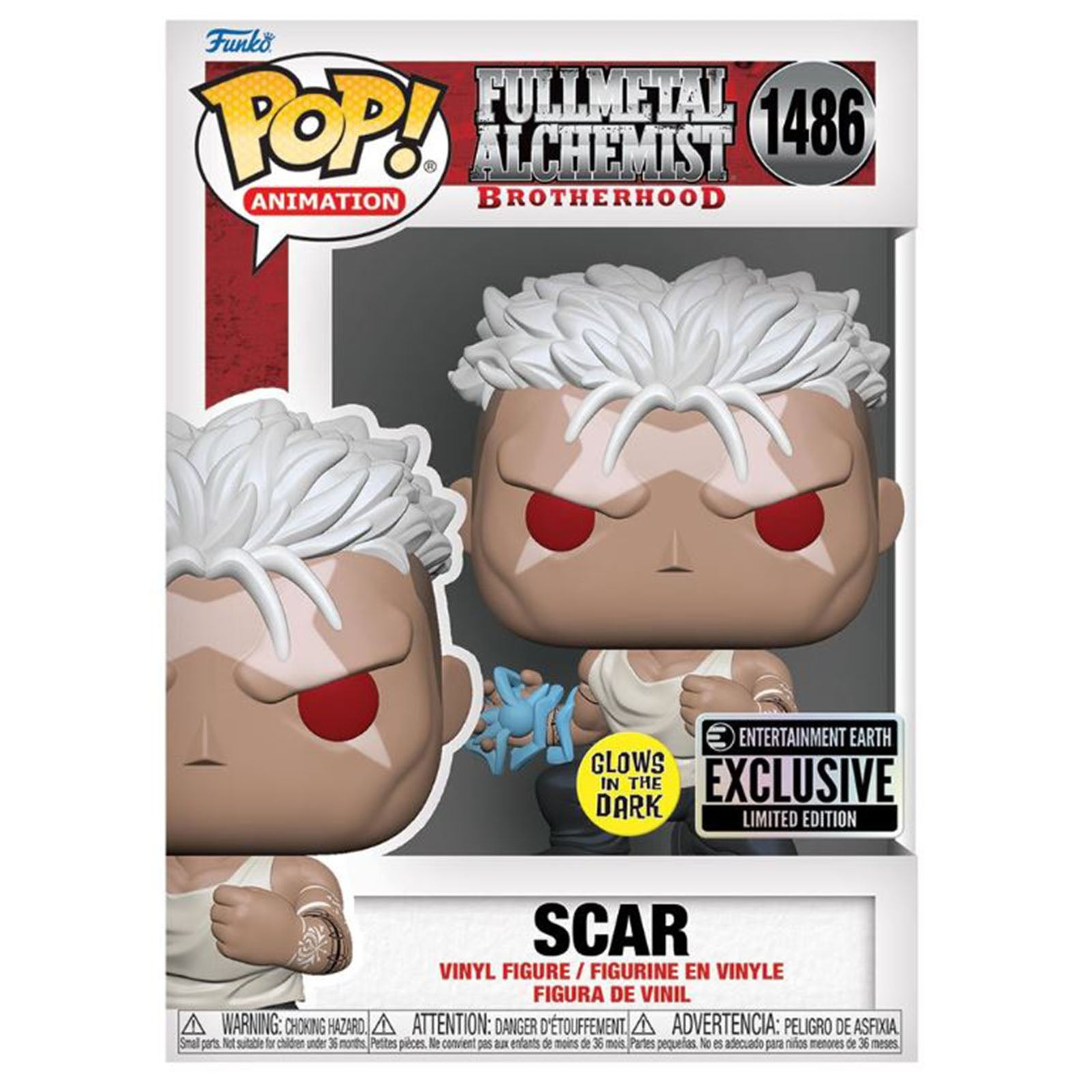 Funko Fullmetal Alchemist Brotherhood Exclusive POP Scar Glow Figure