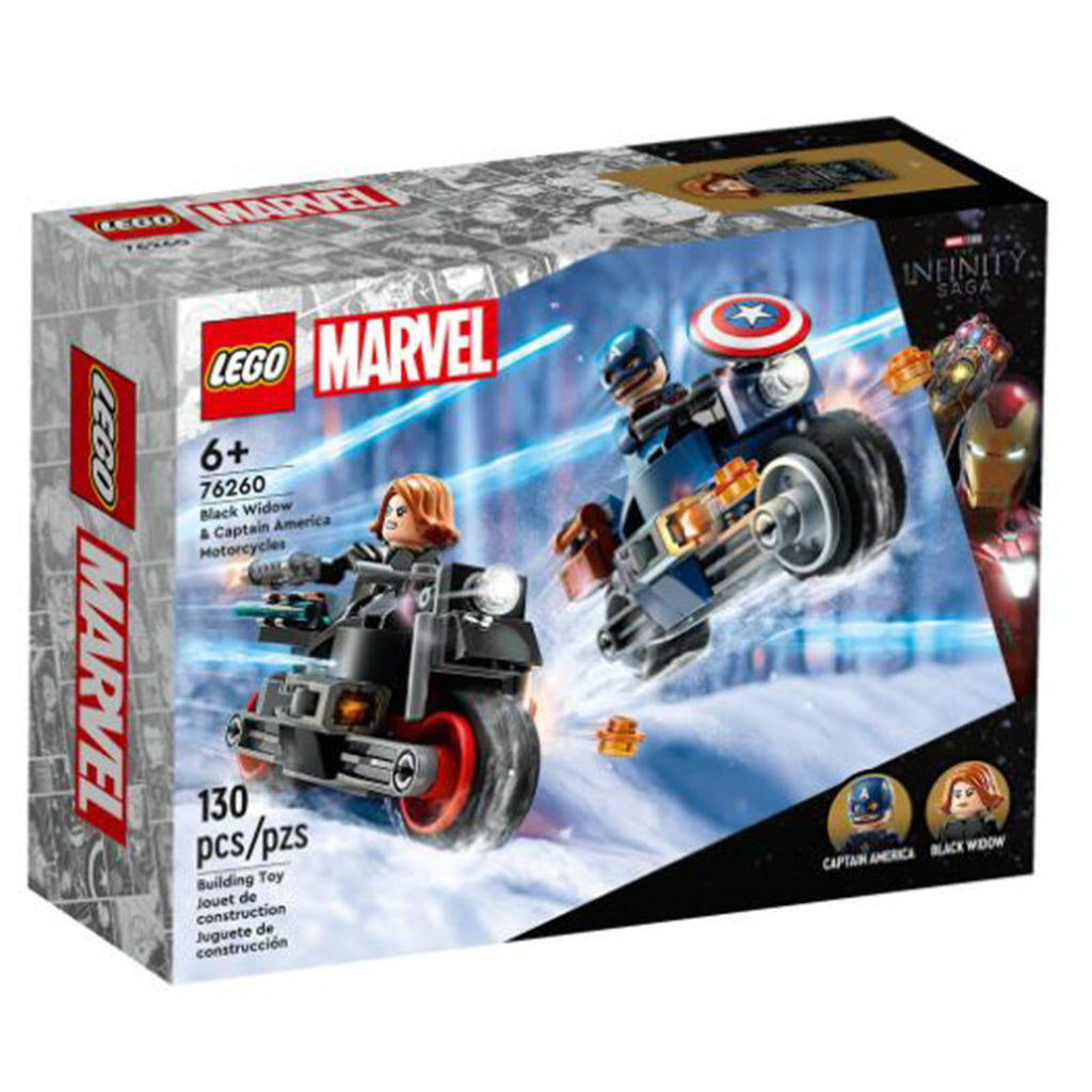 LEGO® Marvel Black Widow And Captain America Motorcycles Building Set 76260