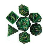 Foam Brain Dragon Scale Venom Metal RPG Dice Set - Radar Toys