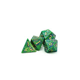 Foam Brain Dragon Scale Venom Metal RPG Dice Set - Radar Toys