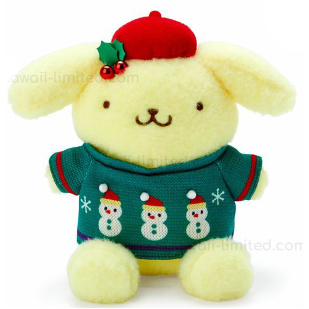 Sanrio Original Pompompurin Christmas Sweater 7 Inch Plush Figure