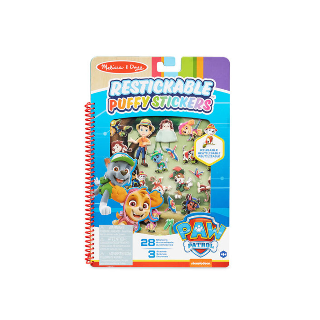 Melissa And Doug Paw Patrol Jungle 28 Reusable Restickable Stickers With Scenes Set - Radar Toys
