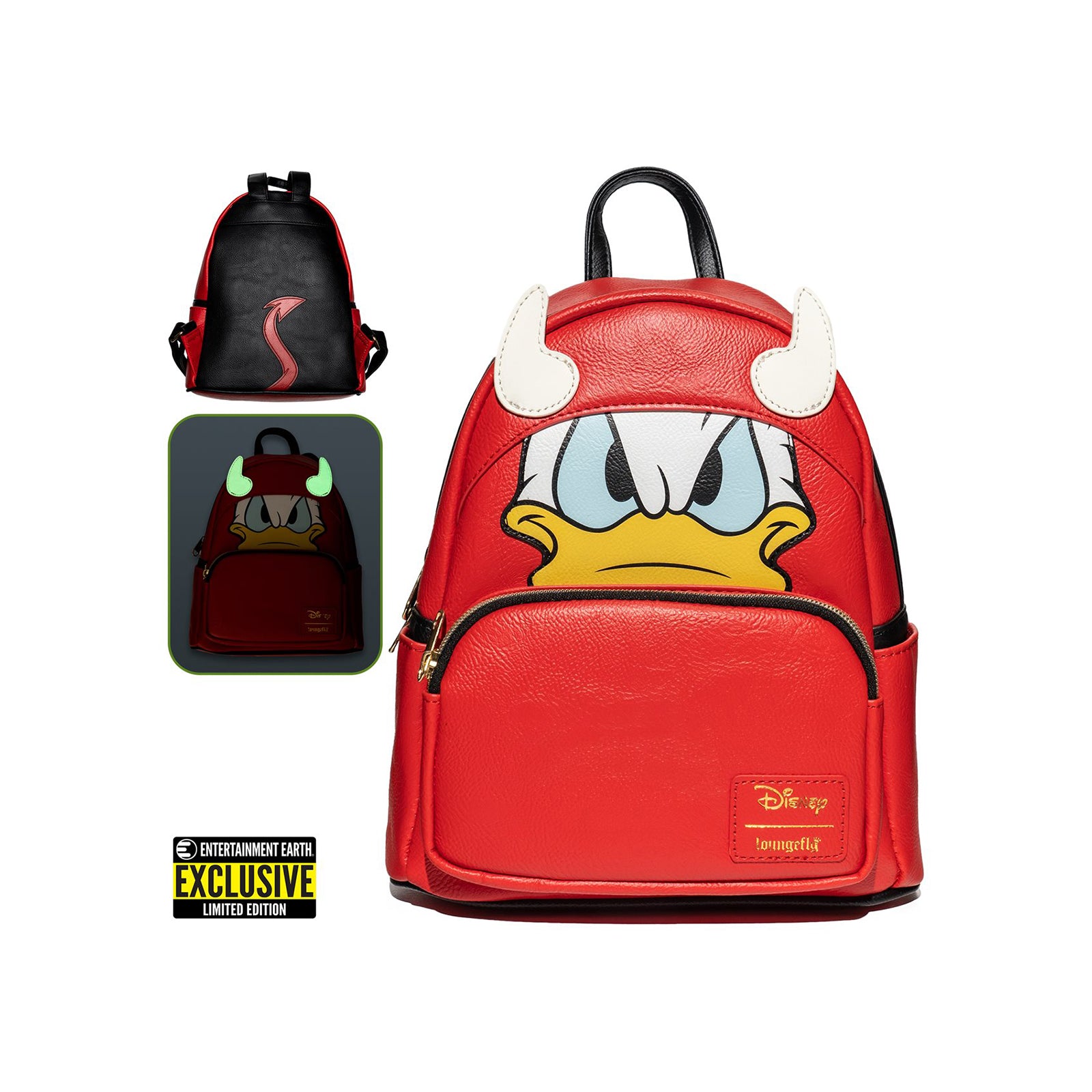 disney donald duck mini backpack LOUNGEFLY Three Caballeros Beach Scene Disneys Donald Duck is the star of this accessory Loungefly Disney Exclusive Devil Donald
