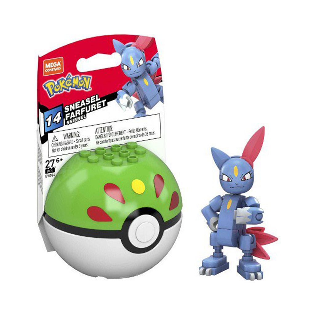 Mega Construx Pokemon Sneasel Poke Ball Building Set
