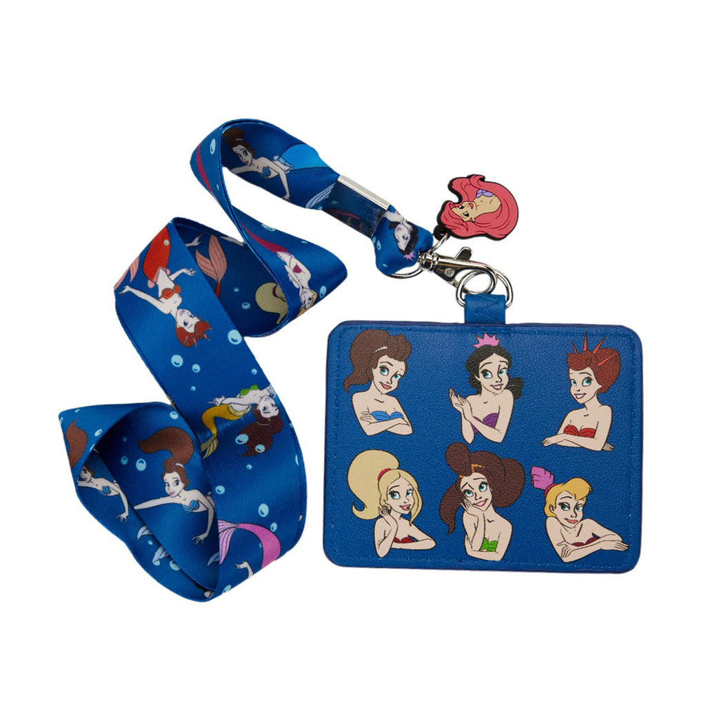 Loungefly Disney The Little Mermaid Ariel And Sisters ID Cardholder Lanyard