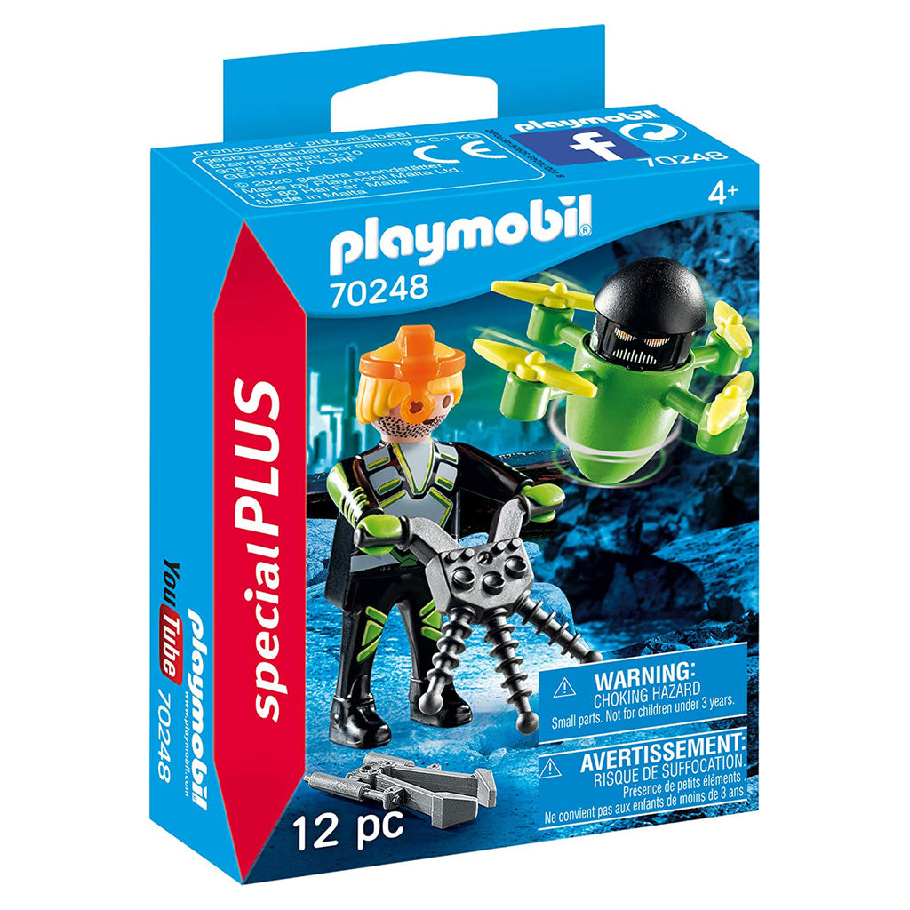 Playmobil Special Plus Agent With Drone Building Set 70248 - Radar Toys
