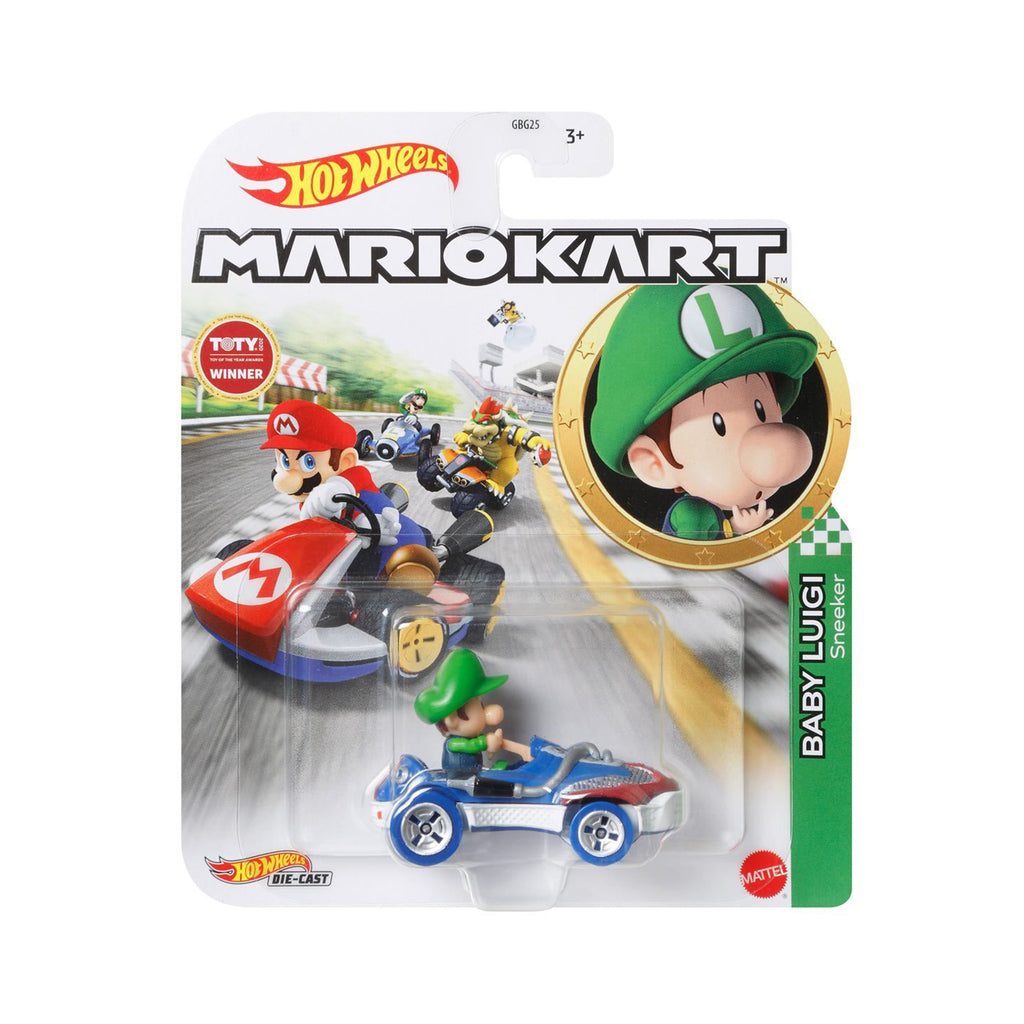 Hot Wheels Mario Kart Baby Luigi Sneeker Kart