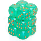Chessex 7 Set Polyhedral Dice Nebula Light Green Gold D6 Luminary CHX27775 - Radar Toys