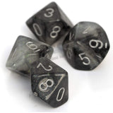 Chessex 10 D10 Polyhedral Dice Borealis Light Smoke Silver Luminary CHX27378 - Radar Toys