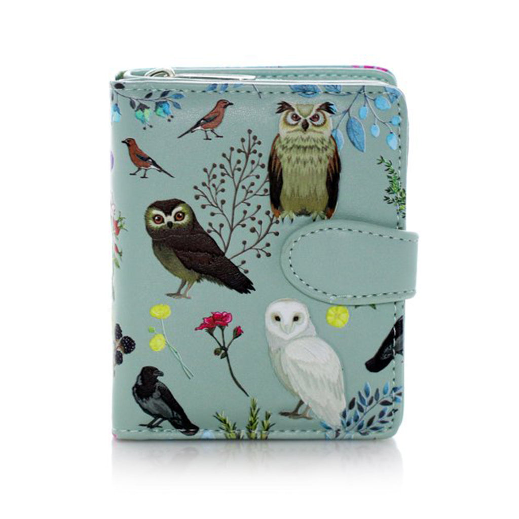 Shagwear Teal Wild Bird Forest Small Wallet