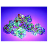 Chessex 7 Set Polyhedral Dice Nebula Primary Blue Luminary CHX27559 - Radar Toys